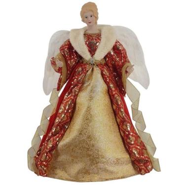 Imagem de Anjo 60Cm Vermelho/Dourado