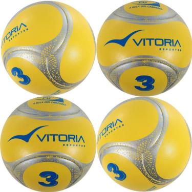 Imagem de Kit 4 Bolas Futebol De Campo N 3 Sub 12 Oficial Termotec Pu