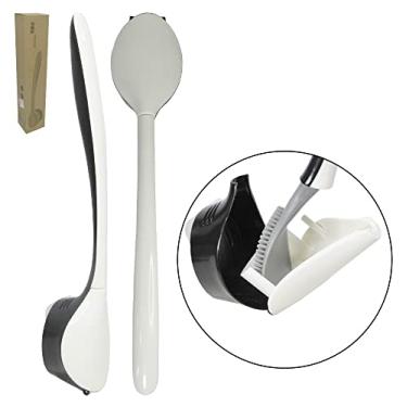 Imagem de Escova Sanitária Flexível Cerdas Silicone Com Adesivo Parede