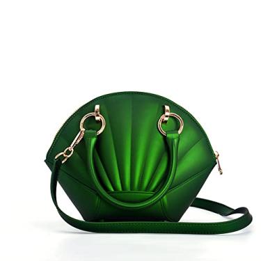Imagem de Bolsas Transversais Pequenas e modernas para Mulheres Elegante Alça Superior Satchel Bolsa de Ombro com Zíper, Verde