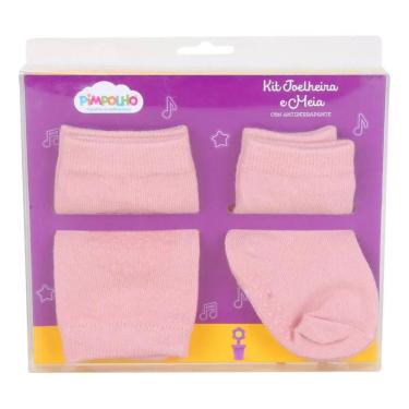 Imagem de Kit Meia E Joelheira 06 A 12 Meses Rose PIMPOLHO 89842
