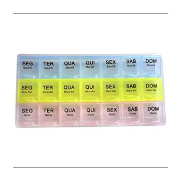 Imagem de Porta Comprimidos Semanal Triplo Manhã, Tarde e Noite