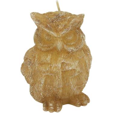 Imagem de CANDLES VELA 9x7x7cm PARAFINA BEGE CORUJA