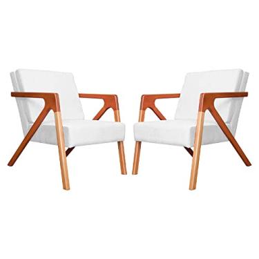 Imagem de Kit 02 Poltronas Decorativa Monalisa para Sala Pequena Suede Cores - DS Estofados