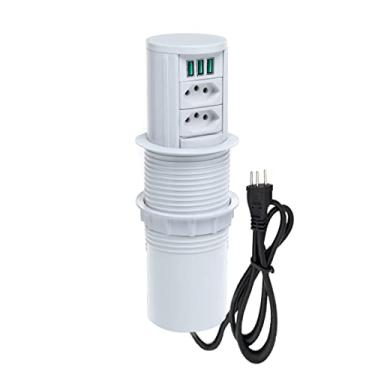 Imagem de Torre De Tomada Totem Automático 2 Tomadas 10A 3 USB 5.2A COR:BRANCO