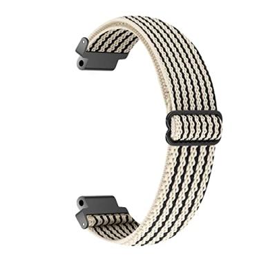 Imagem de WONFAITH Pulseira de relógio elástica ajustável compatível com Garmin Forerunner 235, pulseira de substituição esportiva de nylon respirável para Forerunner 220/230/620/630/735XT/235Lite para mulheres e homens, tiras pretas