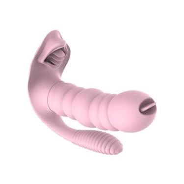 Imagem de Vibrador Com Controle Remoto Estimulador Lambendo & Chupando Vibrador 3 em 1 Clitóris Massagem Erótica 10 Velocidades Zatla