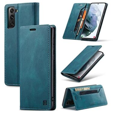 Imagem de Capa magnética para Samsung Galaxy S21 Note 20 Ultra S20 FE S10 S9 S8 Plus A13 A23 A33 A53 A32 A51 Carteira de couro, Azul A01, Para Note20 Ultra