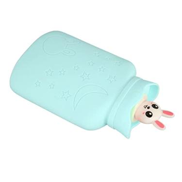 Imagem de Garrafa de Água Quente à Prova de Explosão Resistente a Alta Temperatura Microondas Aquecimento de Silicone Garrafa de Água Quente (Azul)