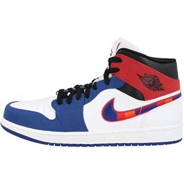 Imagem de Nike Air Jordan 1 Mid Se masculino 852542-146, White/University Red-rush Blue-black, 11