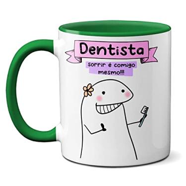 Imagem de Caneca Dentista Sorrir É Comigo Mesmo! Passa A Cárie Pra Cá (Verde)