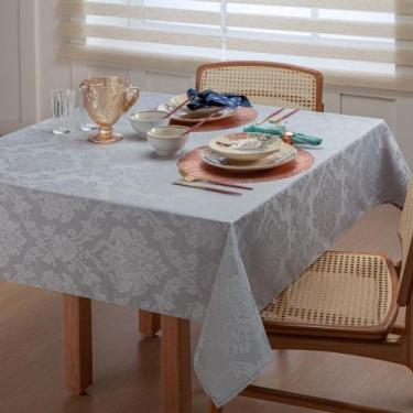 Imagem de Toalha De Mesa Jacquard  Retangular 6 Lugares Chique 2,20M X 1,40M - A