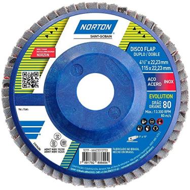 Imagem de Lixa Flap Disco 4.1/2 115x22mm G80 R-822 NORTON