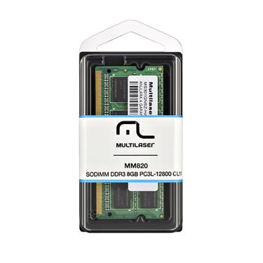 Imagem de Memória de Notebook Multilaser sodimm DDR3 8GB MM820