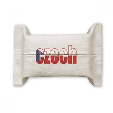 Imagem de Bolsa de linho de algodão com nome da bandeira tcheca