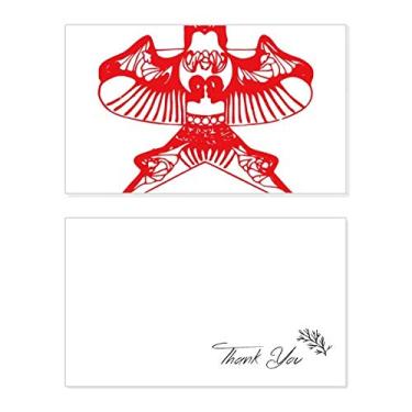 Imagem de Papel de cultura tradicional chinesa cortando papel cartão de agradecimento aniversário saudações casamento agradecimento