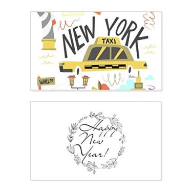 Imagem de America New York City Liberty Illistration Cartão de felicitações de Ano Novo Festival Bless Message Present
