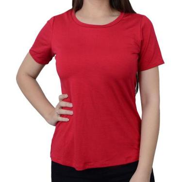 Imagem de Camiseta T-Shirt Feminina Olho Fatal Viscose Vermelha - 7600