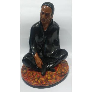 Imagem de Imagem Exu Capa Preta Escultura Gesso Estatua 40 Cm