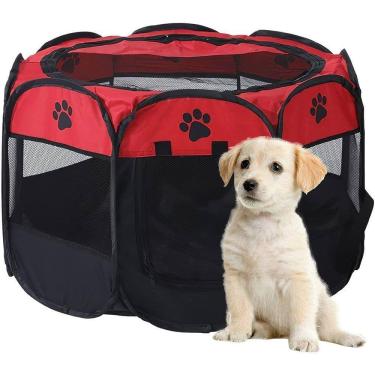Imagem de Cercadinho Para Cachorros Gatos Dobrável Casinha Portátil