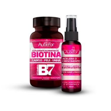 Imagem de Kit Fortalecedor Capilar para Crescimento e Combate a Queda com Biotina para Crescer Cabelo e Tônico Fortalecedor