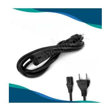 Imagem de Kit Com 2 Cabo Força Energia Bipolar Tv Radio Ps3 Ps4 Fonte Impressora Cabo Para Impressora De Energia