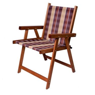 Imagem de Cadeira Dobravel de Madeira Jardim e Varanda - Sol Lar e Lazer