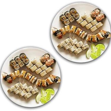 Imagem de DJ One Pair Prato de sushi DJ Wasabi #2 almofadas de arranhões 1200 recordações de vinil 30,48 cm Tapete deslizante para toca-discos Tapete de DJ x2