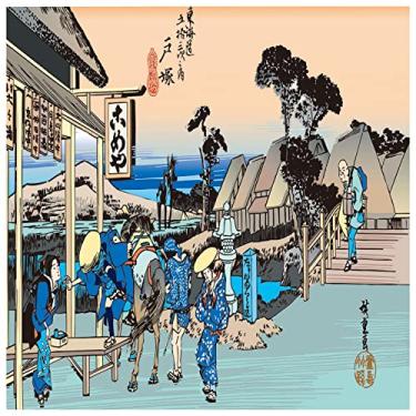 Imagem de Tuyifa 8d Kanagawa Surf Mural Estilo Japonês Ukiyoshi Papel de Parede Cozinha Japonesa Sushi Restaurante Tatami Papel de Parede (98''x68'' (250x175cm), Figure-006)