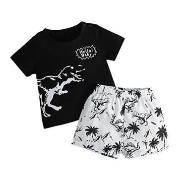 Imagem de Camiseta Baby Going Home, duas peças, roupa de praia, curta, duas camisas para meninos, mamãe, A, 9-12 Meses