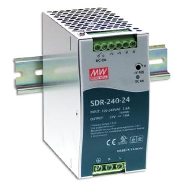Imagem de MEAN WELL Fonte de alimentação SDR-240-24 AC para DC DIN-Rail, 24V, 10 Amp, 240W, 3,8 cm