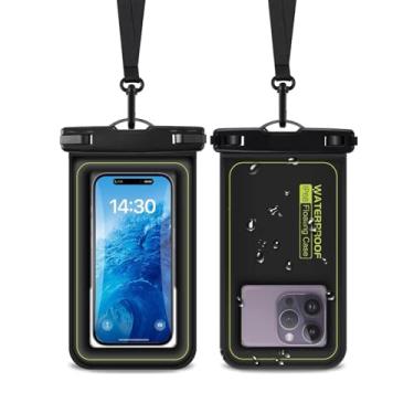 Imagem de JoniSerl IP68 Beach Vacation Floating Waterproof Phone, impermeável, bolsa seca para celular, capa subaquática para iPhone 15 Pro Max 14 13 12 Pro Max XS Plus Galaxy S23 S22, telefones abaixo de 6,5