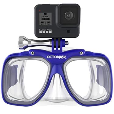 Imagem de OCTOMASK - Máscara de mergulho com suporte para todas as câmeras GoPro Hero para mergulho, snorkel, mergulho livre (azul)..