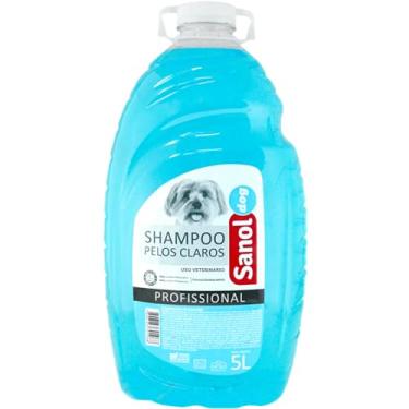 Imagem de Sanol Dog Shampoo De Pêlos Para Cães E Gatos Pêlos Claros 5 Litros Transparente
