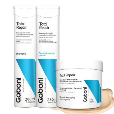 Imagem de Kit Total Repair Reparação e Nutrição Imediata Shampoo + Condicionador + Máscara Gaboni