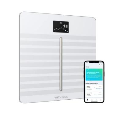 Imagem de Withings Body Cardio - Balança inteligente de composição corporal Wi-Fi premium, rastreia frequência cardíaca, IMC, gordura, massa muscular, porcentagem de água, balança digital de banheiro,