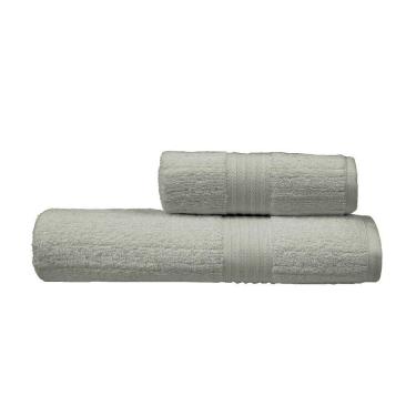 Imagem de Jogo Toalhas Banho Atlântica 2p Chronos Cinza 8171