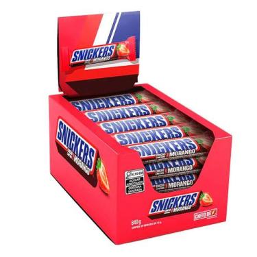 Imagem de Chocolate Snickers Morango Com 20 Unidades - Mars