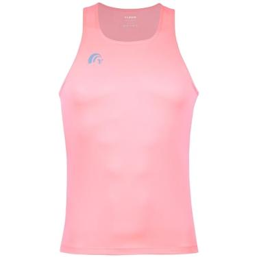 Imagem de TLRUN Camiseta regata masculina de corrida ultraleve maratona camiseta sem mangas dry fit para treino, Rosa coral, M