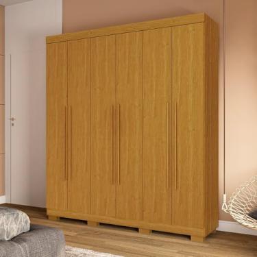 Imagem de Guarda-roupa Casal 180cm 6 Portas Sakura Espresso Móveis Cinamomo