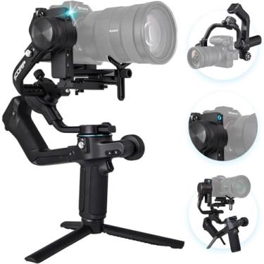 Imagem de Fei-yu Tech SCORP 2 Gimbal Stabilizer DSLR e câmera sem espelho, rastreamento de IA integrado, Gimbal de 3 eixos para Sony/Canon/Nikon/Fujifilm/Panasonic, tela sensível ao toque, fotografia vertical