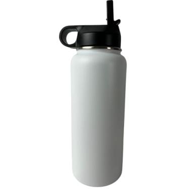 Imagem de Garrafa Térmica Água Inox 1000ML Academia Squeeze Carro LM-P1599-BR (Branco)