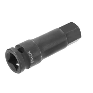 Imagem de Soquete de broca de impacto hexagonal, soquete Allen Bit de 1/2 polegada, soquete de impacto hexagonal de 19 mm, aço Cr-Mo, chave hexagonal de impacto mestre