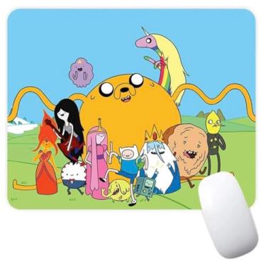 Imagem de Princesa Bubblegum Come Along with Me Hora de Aventura Desenho Animado Programa de TV Antiderrapante Gaming Computador Mouse Pad Gaming Desktop Laptop Mouse Pad com Borda Costurada 18 x 22 cm
