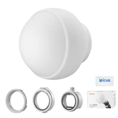Imagem de Godox Kit de cúpula de difusão ML-CD15, difusor de flash de silicone com 3 adaptadores compatíveis com GODOX V1 AD100 Pro AD200 Pro AD300 Pro AD400 Pro V860III V860II TT600 TT685II ML60Bi TT520II
