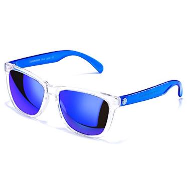 Imagem de Óculos de sol da moda para mulheres, lentes espelhadas com 100% de proteção UVA/UVB, adequado para atividades ao ar livre, esqui, férias, dirigir pescaria, Azul, one-size
