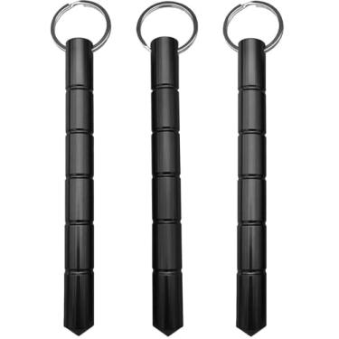 Imagem de Kubaton Keyring Alumínio Solid Black Safety Keychain, Auto-Defesa Arma para Mulheres Senhoras Meninas
