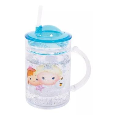 Imagem de Caneca Tampa Canudo Anna Elsa Olaf Frozen Tsum Tsum - Disney