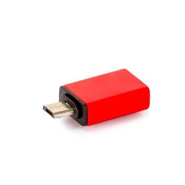 Imagem de Adaptador Usb Android Com Função Otg - Vermelho - Cirilo Cabos