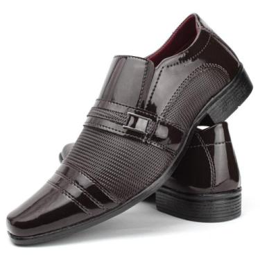 Imagem de Sapato social masculino marrom café elegante moderno e atual - sollano